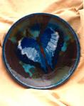 Blauer Schmeterling in Glas
