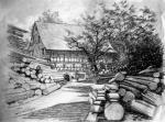 Kittenmühle mit Baumstämmen